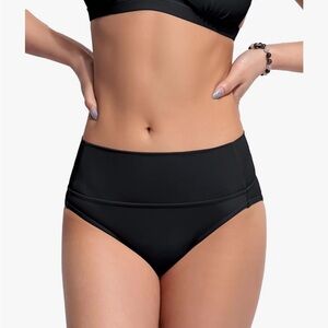Beautikini Period Swimwear Mid  Waisted Leakproof Bikini Bottoms Black XS  NWT